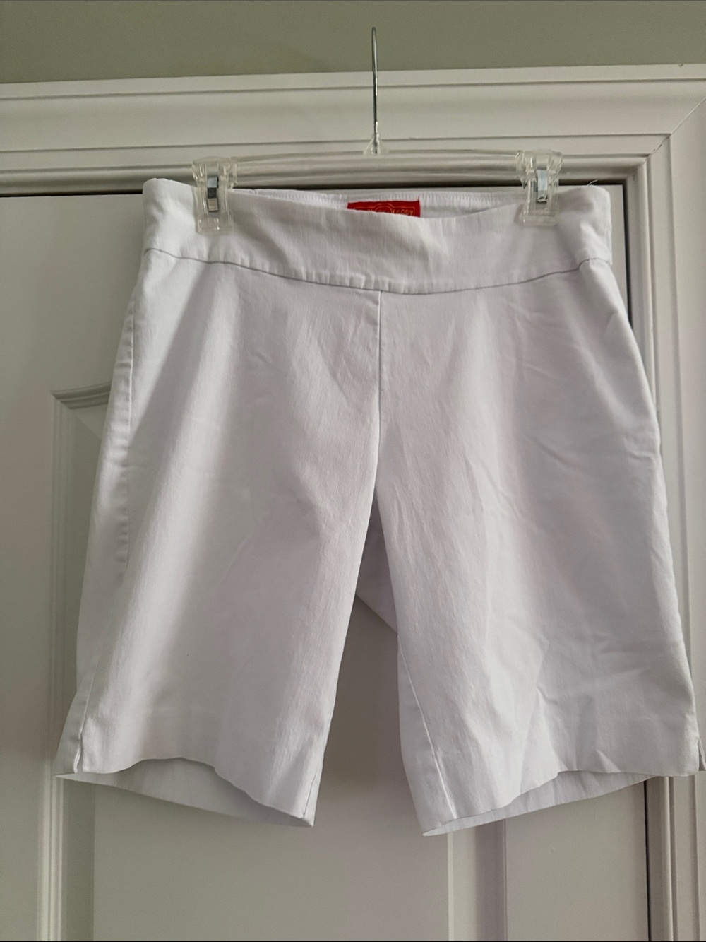 Women's White Bermuda Shorts - Clean Tailored Summer Style